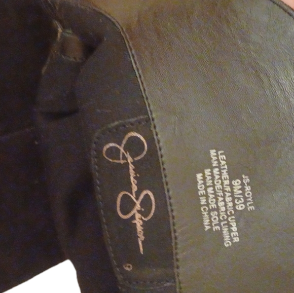 Jessica Simpson Black Suede Tall boot size 9/ Wedge heel - Picture 7 of 8